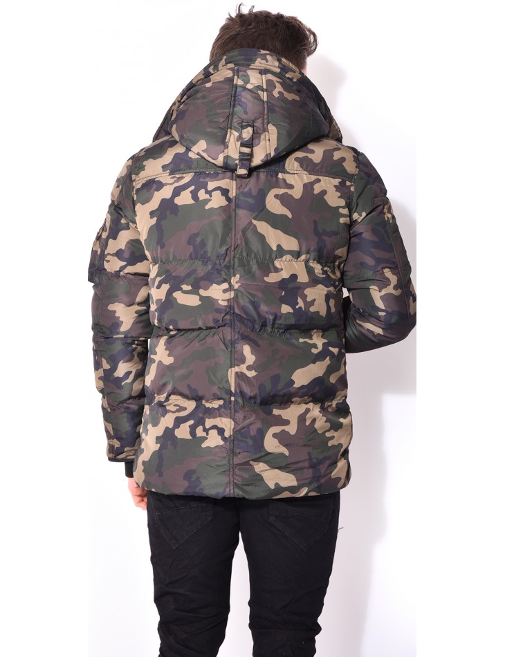 John H Men's Camouflage Padded Jacket