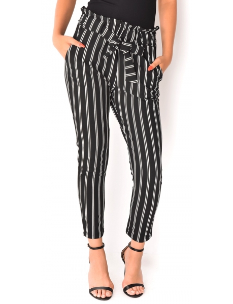 Loose Fit Striped Trousers