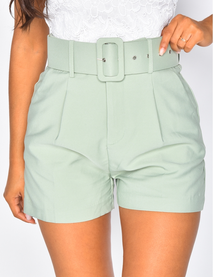 High Waisted Shorts with Belt