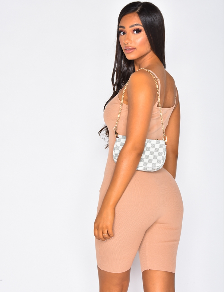 Ribbed Bodycon Playsuit