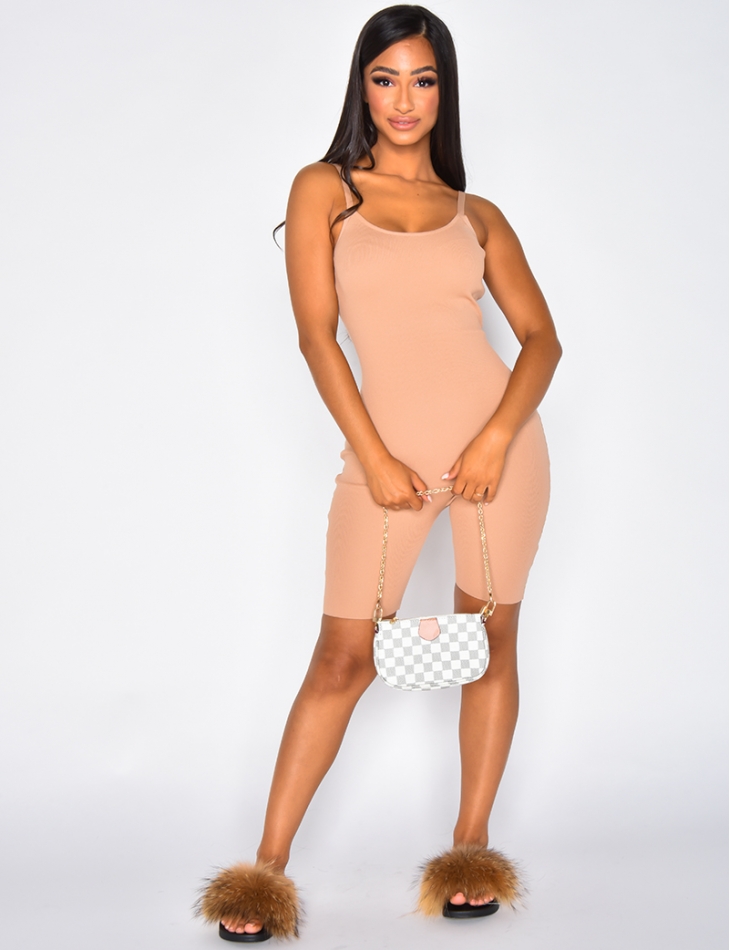 Ribbed Bodycon Playsuit