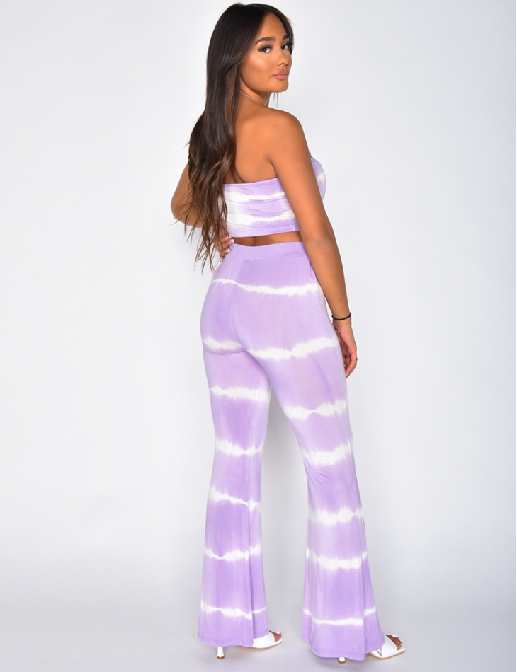 Bandeau and Flared Trousers Co-ord