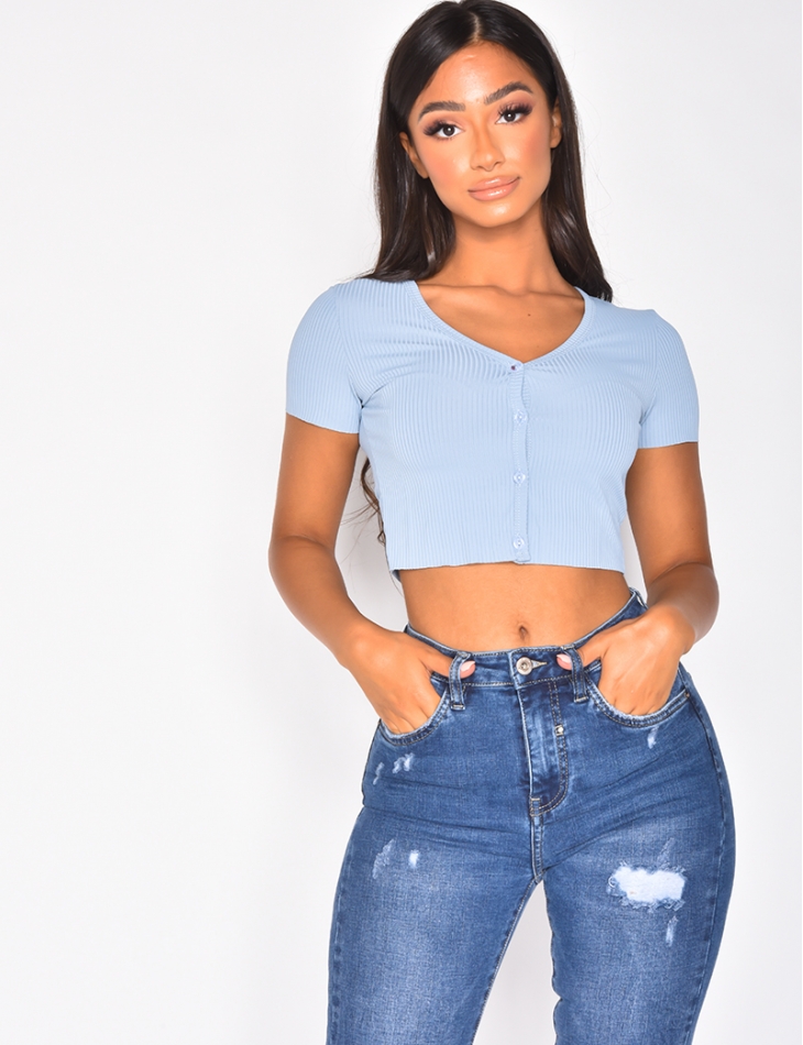 Crop Top with Buttons