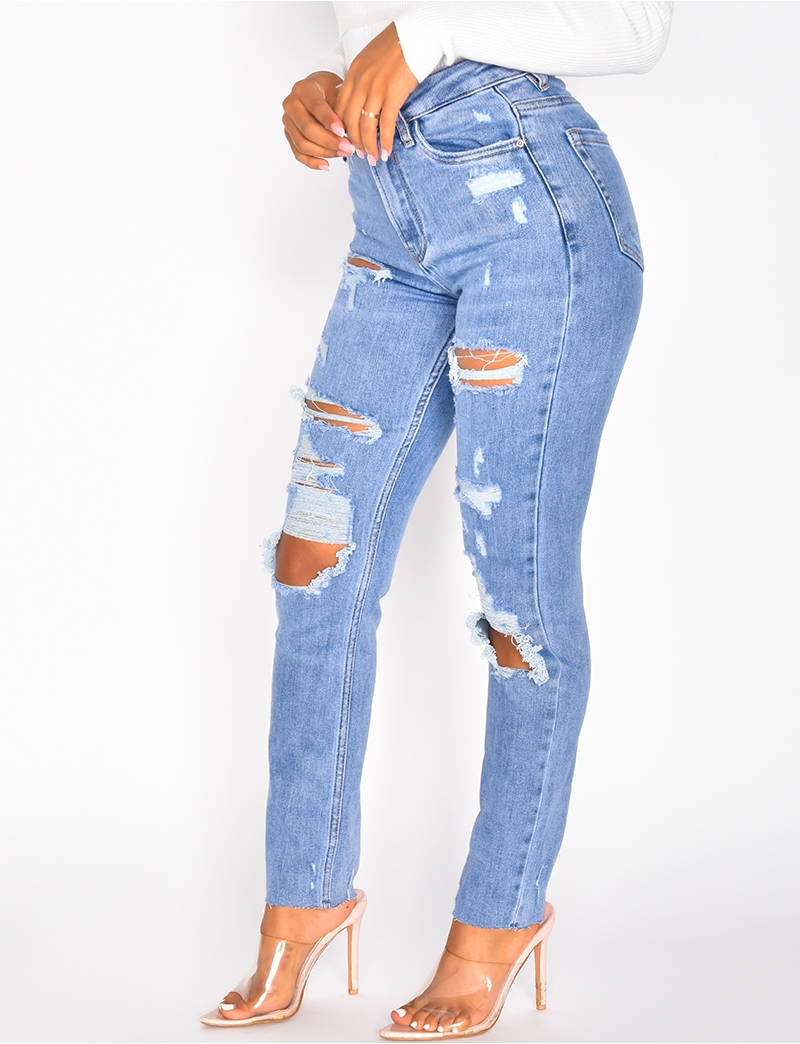 Slim Ripped Jeans - Jeans Industry