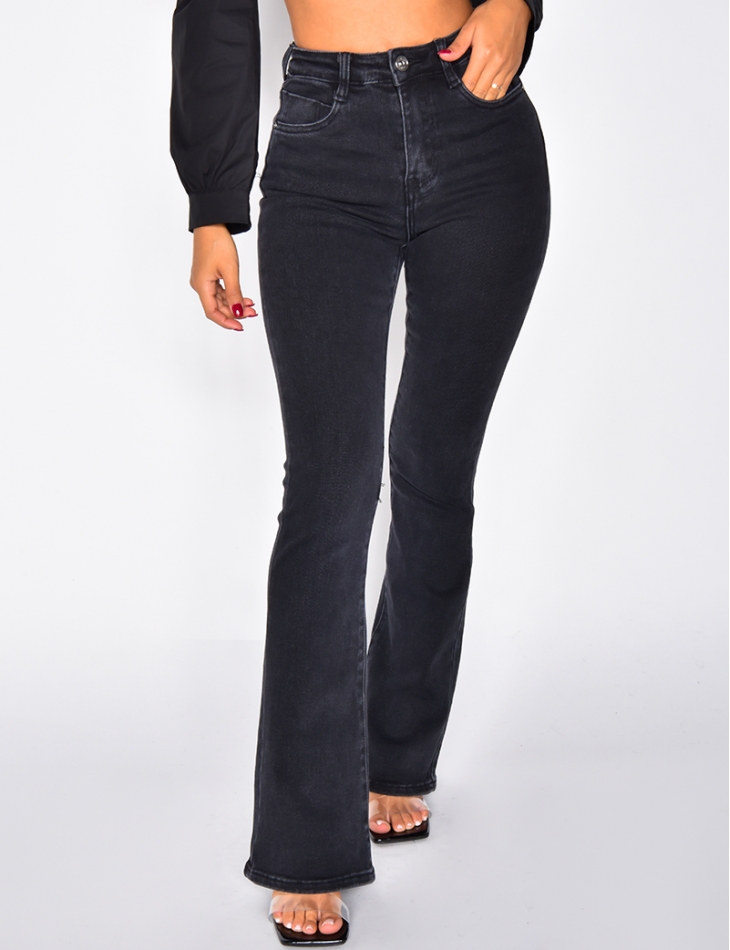 Jeans High Waist Mit Schlag Jeans Industry