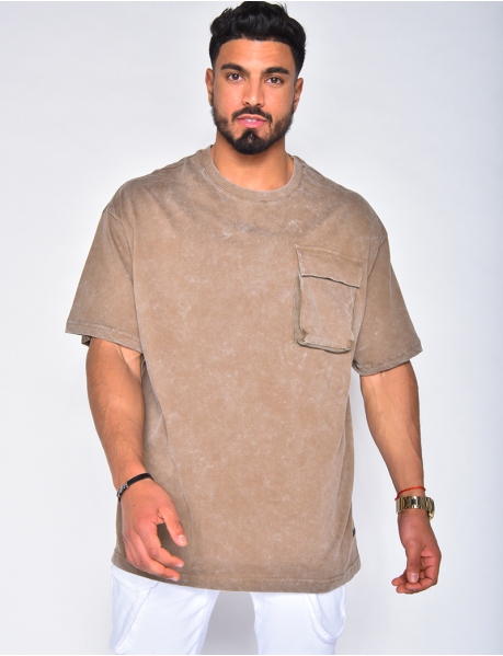 Marl T-shirt with pocket