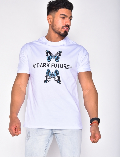 T-shirt "Dark Future" avec papillons