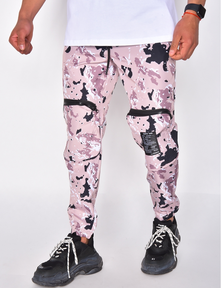 Pantalon cargo à motifs camouflage