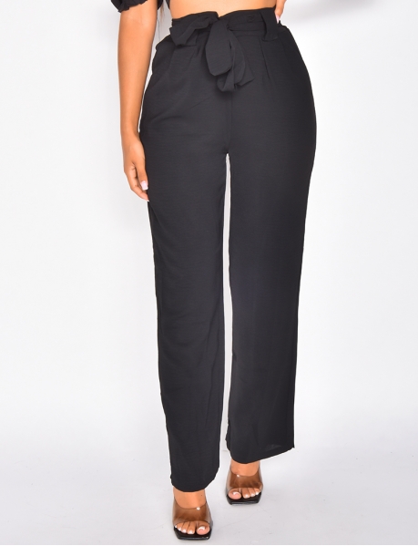 Loose Fit Tie Trousers