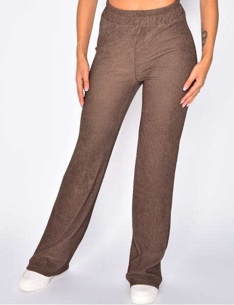 Loose Ribbed Trousers