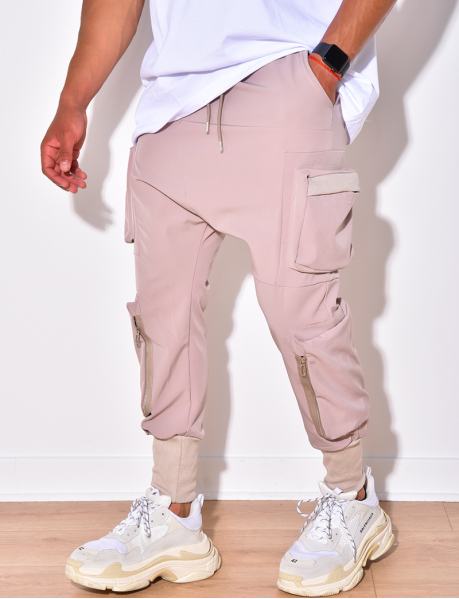 Harem-style Cargo Trousers with Pockets