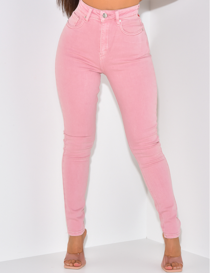 Jeans skinny taille haute