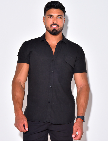 Short-Sleeved Shirt with Pockets
