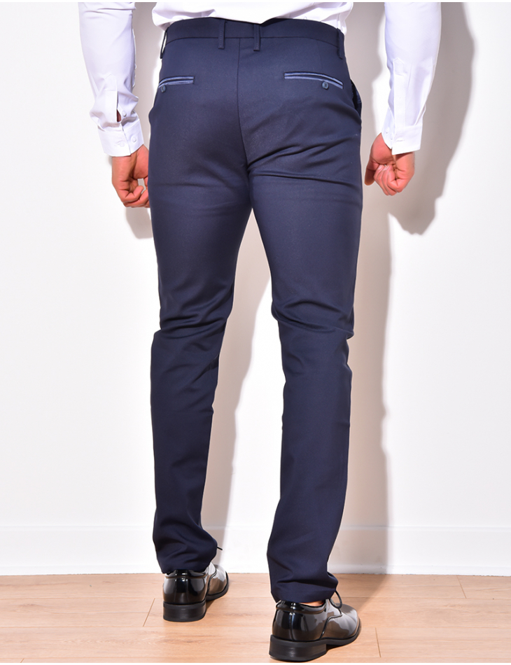 Slim Comfort B-95 Formal Beige Textured Trouser - Cairo