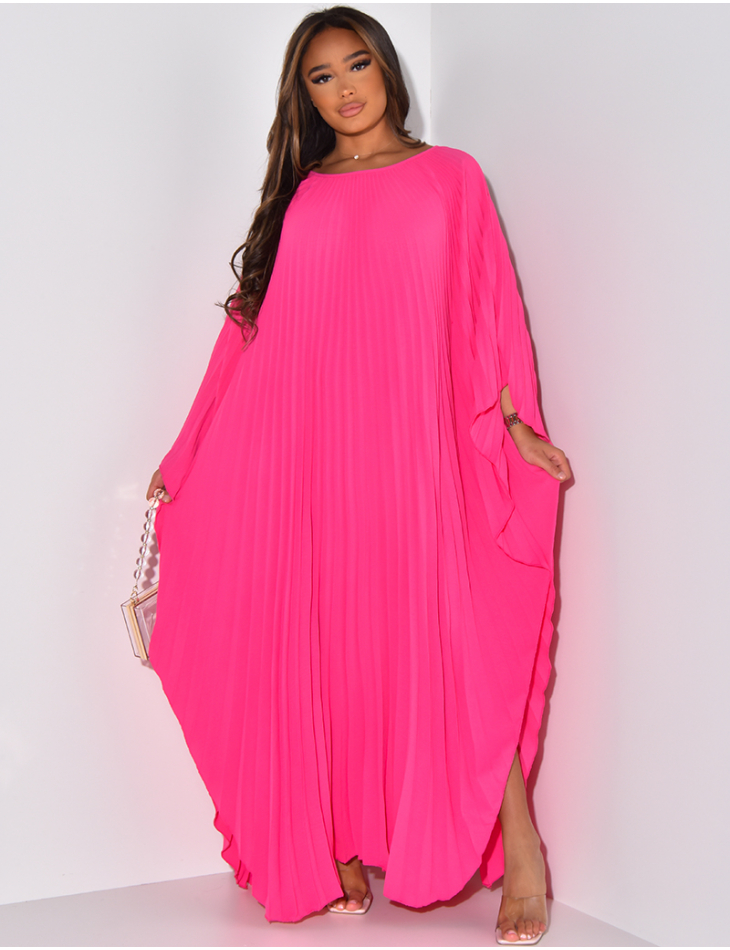 Robe abaya oversize plissée