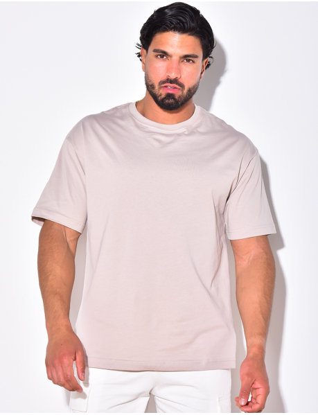 Unifarbenes Oversize-T-Shirt