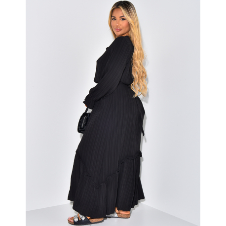 Robe longue avec pantalon hot sale