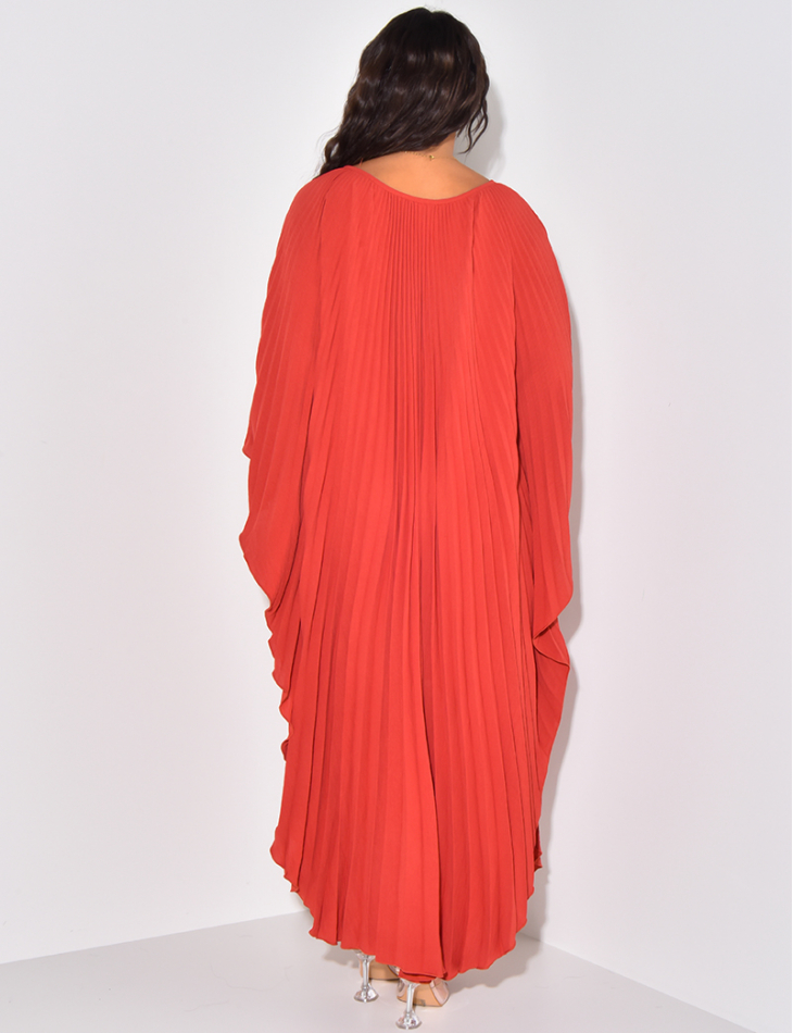 Robe abaya oversize plissée