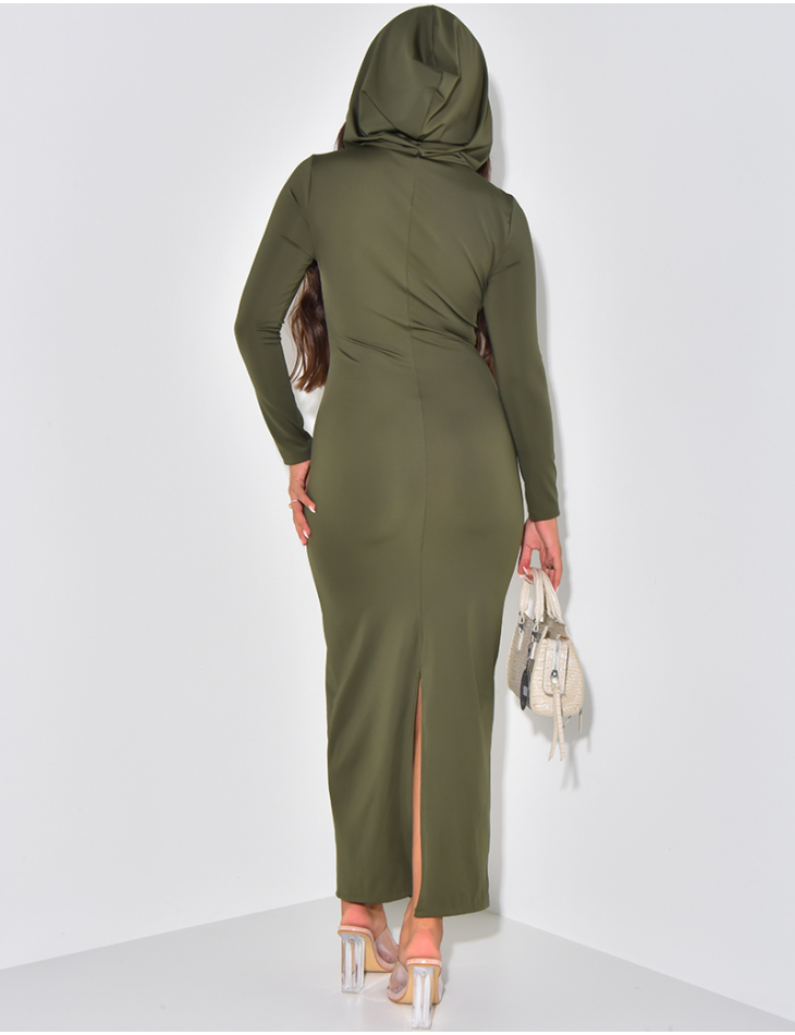   Long-sleeved hooded dress