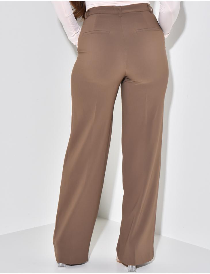   Straight-leg tailored trousers