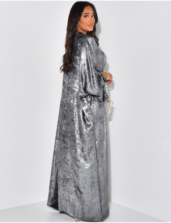 Abaya mit Metalleffekt