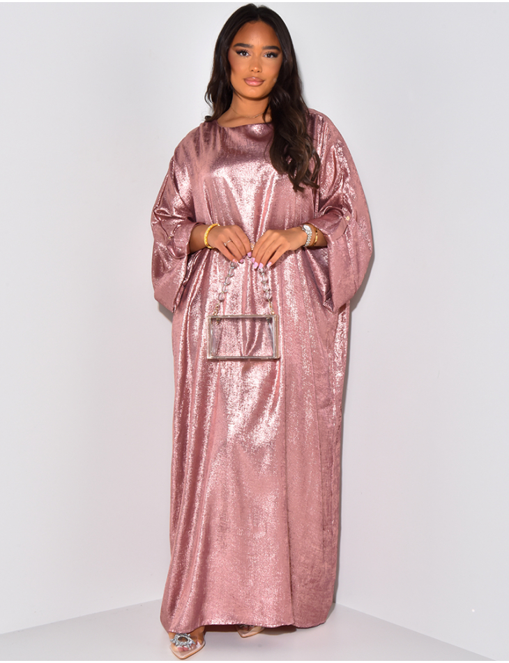 Metallic effect abaya