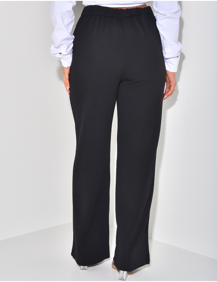  Straight tailored pants with bands