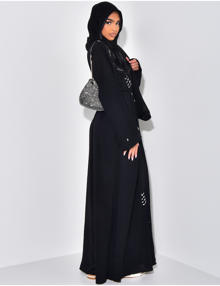 Abaya made in Dubai mit Strass & Schleier