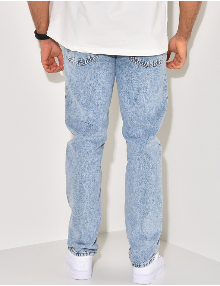 Jeans large délavé