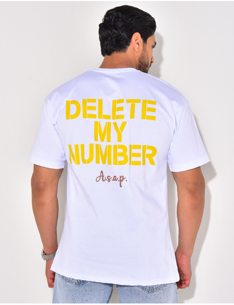 T-shirt "delete my number"